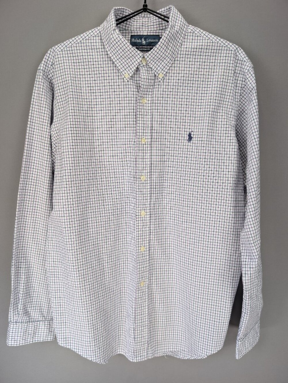 Polo Ralph Lauren Custom‎ Fit Purple Tattersall Preppy Cotton Dress Shirt - XL